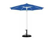 7.5 Fiberglass Market Umbrella PO DVent White Sunbrella Pacific Blue