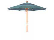 7.5 Wood Market Umbrella Pulley Open Marenti Wood Sunbrella Dolce Oasis