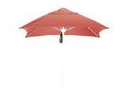 6 Fiberglass Market Umbrella PO DVent Bronze Sunbrella Jockey Red