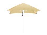 6 Fiberglass Market Umbrella PO DVent Silver Anodized Sunbrella Wheat