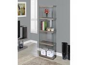 DARK TAUPE RECLAIMED LOOK TEMPERED GLASS 60 H BOOKCASE
