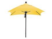 6 Fiberglass Market Umbrella PO DVent Silver Anodized Sunbrella Sunflower Yellow