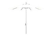 7.5 Aluminum Market Umbrella Push Tilt Matte White Olefin White