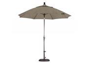 9 Fiberglass Market Umbrella Collar Tilt Bronze Sunbrella Taupe