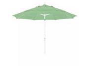 11 Fiberglass Market Umbrella Collar Tilt DV Matted White Sunbrella Taupe