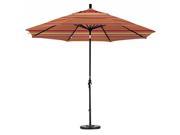 11 Aluminum Market Umbrella Collar Tilt DV Matted Black Sunbrella Dolce Mango