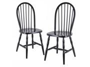 Set of 2 Windsor Chairs with curved legs