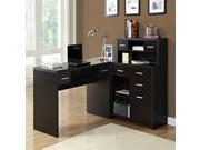 Monarch Cappuccino Hollow Core L Shaped Home Office Desk