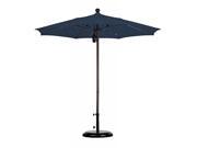 7.5 Fiberglass Market Umbrella PO DVent Bronze Sunbrella Spectrum Indigo