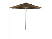 7.5 Fiberglass Market Umbrella PO DVent Silver Anodized Sunbrella Canvas Teak