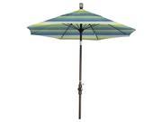 7.5 Fiberglass Market Umbrella Collar Tilt Bronze Sunbrella Seville Seaside