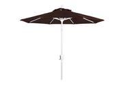 7.5 Aluminum Market Umbrella Push Tilt Matte White Olefin Terrace Adobe