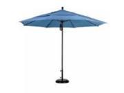 11 Fiberglass Market Umbrella PO DVent Bronze Sunbrella Spectrum Indigo