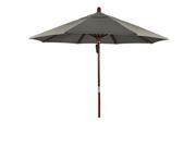 9 Wood Market Umbrella Pulley Open Marenti Wood Sunbrella Spectrum Dove