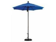 7.5 Fiberglass Market Umbrella PO Dvent Silver Anodized Sunbrella Macaw