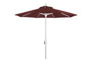 7.5 Aluminum Market Umbrella Push Tilt Matte White Sunbrella Henna