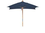 6 x6 Fiberglass Market Umbrella Pulley Open Marenti Wood Sunbrella Spectrum Dove