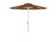 7.5 Aluminum Market Umbrella Push Tilt Matte White Sunbrella Tuscan