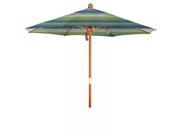 7.5 Wood Market Umbrella Pulley Open Marenti Wood Sunbrella Seville Seaside