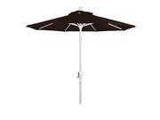 7.5 Aluminum Market Umbrella Push Tilt Matte White Sunbrella Bay Brown