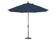 11 Fiberglass Market Umbrella Collar Tilt DV Bronze Sunbrella Spectrum Indigo