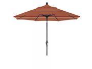 9 Aluminum Market Umbrella Collar Tilt Matted Black Sunbrella Dolce Mango