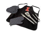 BBQ Apron Tote Pro Black U of Illinois Digital Print