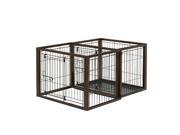 Richell Flip To Play Pet Crate Small Brown 31.9 x 23.4 x 24.4