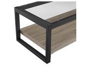 48 Urban Blend Coffee Table with Glass Top Driftwood Black