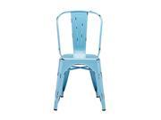 Metal CafÃ Chair Azure Blue