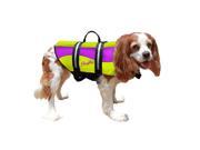 Pawz Pet Products Neoprene Dog Life Jacket Large Yellow Purple