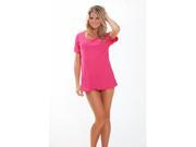 Fushia Short Sleeve Cover Up Dress Cover Up Only Large Pink