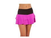 Tournament Collection Doubles Tiered Tennis Skirt in black and fushia size XS Pink