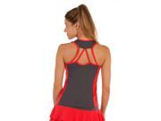 Hard Court Series Stadium Strappy Tank in platinum and red size S Gray