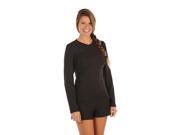Jungle Love Collection Solid Black Long Sleeve Top size XS Black