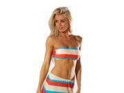 Beach Bound Strapless Tube Top Top Only Small Multi color