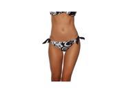 Poolside Retreat Euro String Tie Bottom with Ring Detail Bottom Only Size L Multi color