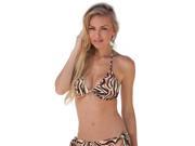 Jungle Love Underwire Triangle Top Only Small Brown