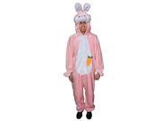 Adult Easter Bunny Pink Plush Costume Size Adult one size fits most