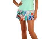 Summer League Doubles Tiered Skirt with Multi Ruffle and seafoam size XS Multi color