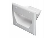 3 Gang Recessed Plate White