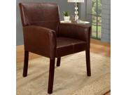 Accent Chair Brown Finish