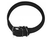 Dogline Round Leather Collar W1 3 L13 16 Black