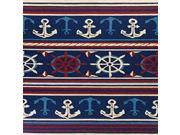 Meridian 2531 Navy Nautical size 3 ft.3 Inches by 5 ft.3 Inches