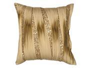 L181 Gold Ruffles 100% Pol Sequins 18 Inches by 18 Inches Pillow size 18 Inches by 18 Inches