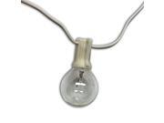 Party Lights - 25ft / 24 lights -White cord w/ clear Bulb