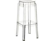 Fox Polycarbonate Counter Stool Clear Transparent