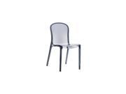 Victoria Polycarbonate Modern Dining Chair Transparent Gray