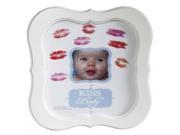 Kiss the Baby Photo Frame Blue