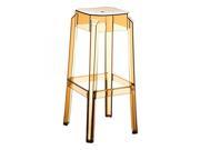 Fox Polycarbonate Bar Stool Transparent Amber